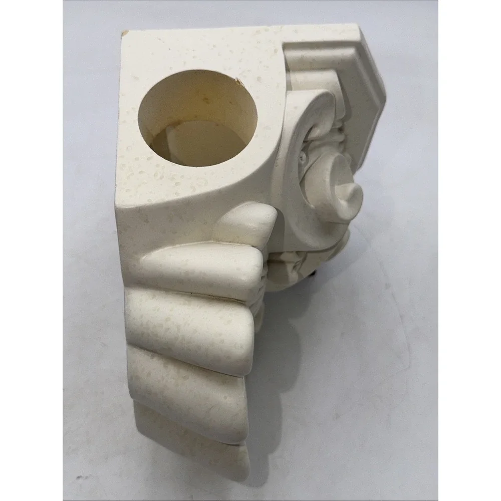 Vintage Faux Wall Sconce Shelf Curtain Rod Holder Corbels Drapery Decor Resin
